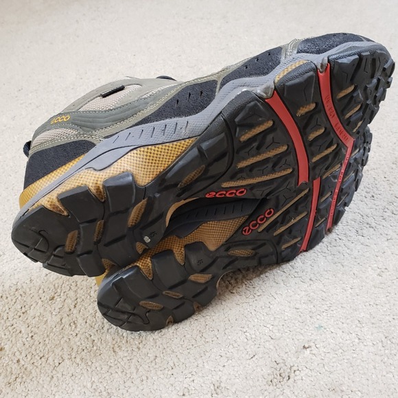 ECCO Mens Hiking Shoes 45 US 11-11.5 Gray Leather Gore Tex Outdoor Trail - Picture 12 of 15